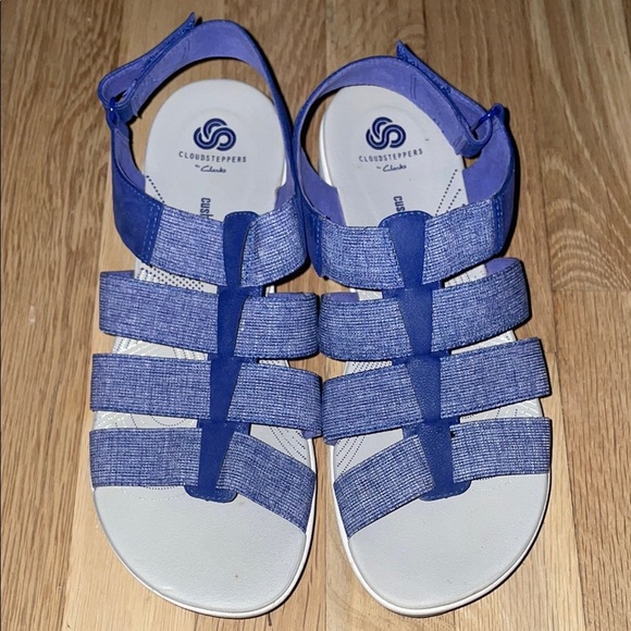 Cloudsteppers by Clark’s.  Blue. Size 8.5.  Velcro closure. - Picture 1 of 11